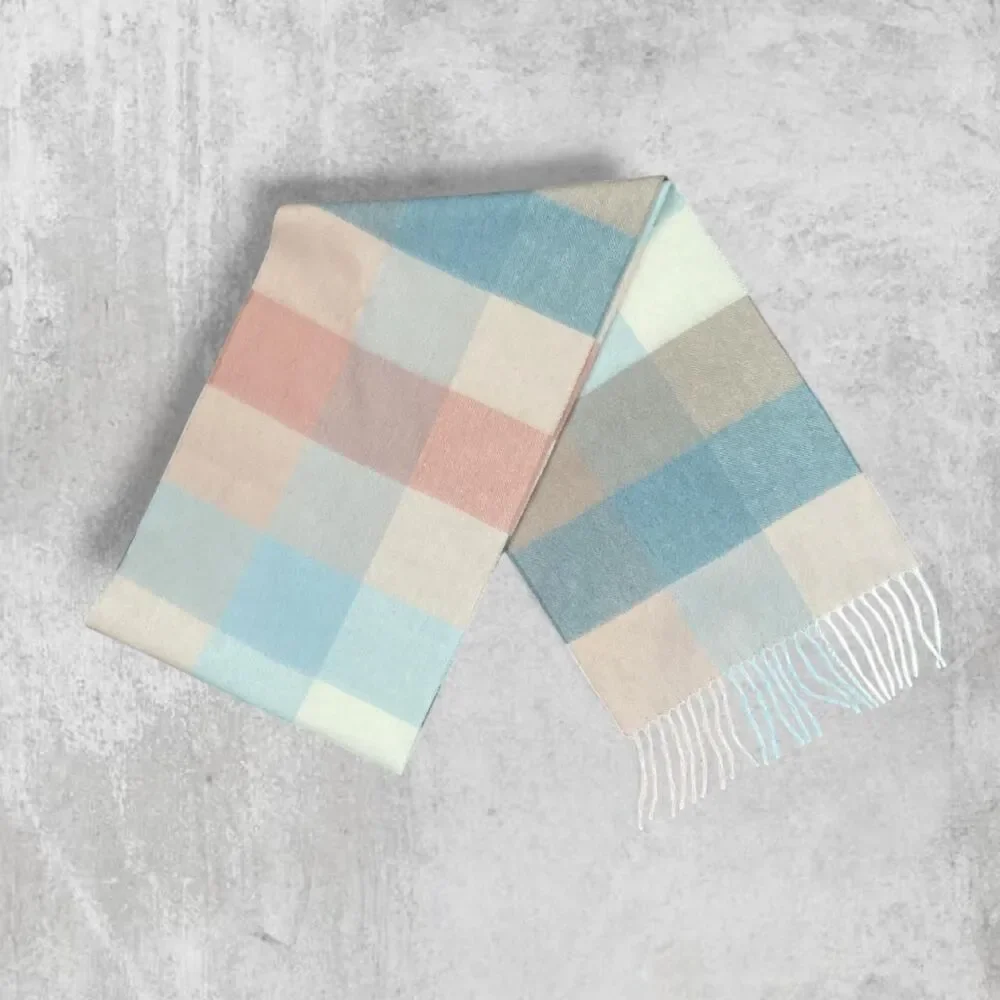 Kiltane Scotland 100% Cashmere Brume Plaid Fringe Scarf Luxury